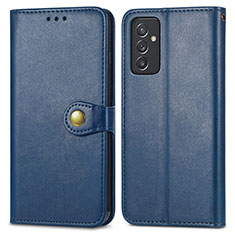 Funda de Cuero Cartera con Soporte Carcasa S05D para Samsung Galaxy M54 5G Azul