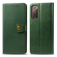 Funda de Cuero Cartera con Soporte Carcasa S05D para Samsung Galaxy S20 FE 4G Verde