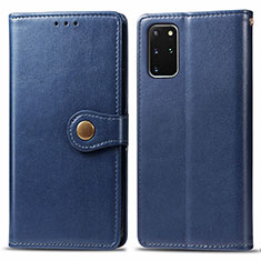 Funda de Cuero Cartera con Soporte Carcasa S05D para Samsung Galaxy S20 Plus 5G Azul