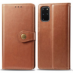 Funda de Cuero Cartera con Soporte Carcasa S05D para Samsung Galaxy S20 Plus 5G Marron