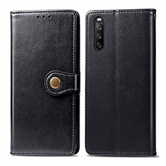 Funda de Cuero Cartera con Soporte Carcasa S05D para Sony Xperia 10 III Lite Negro