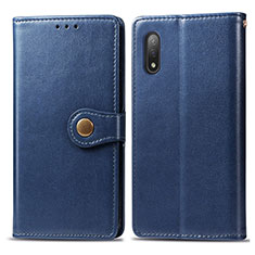 Funda de Cuero Cartera con Soporte Carcasa S05D para Sony Xperia Ace II Azul