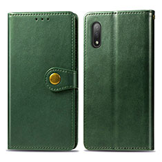 Funda de Cuero Cartera con Soporte Carcasa S05D para Sony Xperia Ace II SO-41B Verde