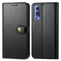 Funda de Cuero Cartera con Soporte Carcasa S05D para Vivo Y52 5G Negro