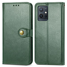 Funda de Cuero Cartera con Soporte Carcasa S05D para Vivo Y55 5G Verde