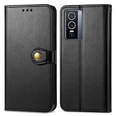 Funda de Cuero Cartera con Soporte Carcasa S05D para Vivo Y76 5G Negro