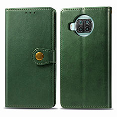 Funda de Cuero Cartera con Soporte Carcasa S05D para Xiaomi Mi 10i 5G Verde