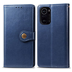 Funda de Cuero Cartera con Soporte Carcasa S05D para Xiaomi Mi 11i 5G Azul