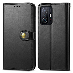 Funda de Cuero Cartera con Soporte Carcasa S05D para Xiaomi Mi 11T 5G Negro