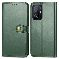 Funda de Cuero Cartera con Soporte Carcasa S05D para Xiaomi Mi 11T Pro 5G Verde