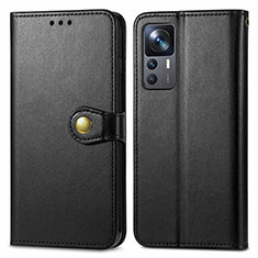 Funda de Cuero Cartera con Soporte Carcasa S05D para Xiaomi Mi 12T 5G Negro