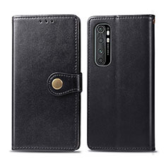 Funda de Cuero Cartera con Soporte Carcasa S05D para Xiaomi Mi Note 10 Lite Negro