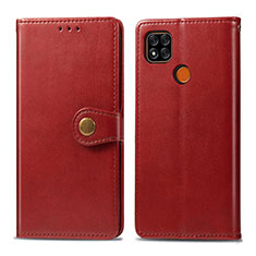 Funda de Cuero Cartera con Soporte Carcasa S05D para Xiaomi POCO C3 Rojo