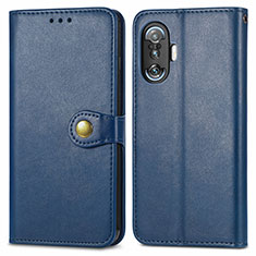 Funda de Cuero Cartera con Soporte Carcasa S05D para Xiaomi Poco F3 GT 5G Azul