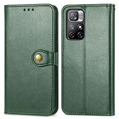 Funda de Cuero Cartera con Soporte Carcasa S05D para Xiaomi Poco M4 Pro 5G Verde