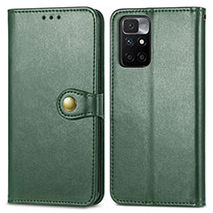 Funda de Cuero Cartera con Soporte Carcasa S05D para Xiaomi Redmi 10 (2022) Verde