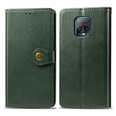 Funda de Cuero Cartera con Soporte Carcasa S05D para Xiaomi Redmi 10X Pro 5G Verde