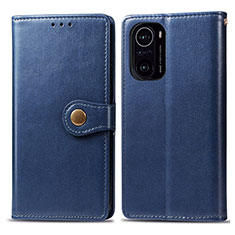 Funda de Cuero Cartera con Soporte Carcasa S05D para Xiaomi Redmi K40 5G Azul