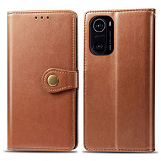 Funda de Cuero Cartera con Soporte Carcasa S05D para Xiaomi Redmi K40 Pro 5G Marron