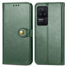 Funda de Cuero Cartera con Soporte Carcasa S05D para Xiaomi Redmi K40S 5G Verde