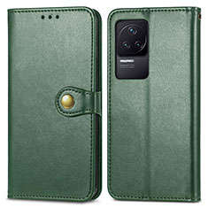 Funda de Cuero Cartera con Soporte Carcasa S05D para Xiaomi Redmi K50 5G Verde