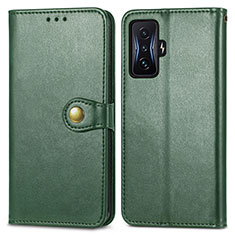 Funda de Cuero Cartera con Soporte Carcasa S05D para Xiaomi Redmi K50 Gaming 5G Verde