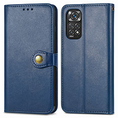 Funda de Cuero Cartera con Soporte Carcasa S05D para Xiaomi Redmi Note 11 4G (2022) Azul