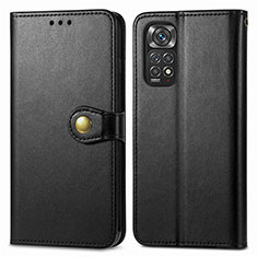 Funda de Cuero Cartera con Soporte Carcasa S05D para Xiaomi Redmi Note 11 4G (2022) Negro