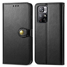 Funda de Cuero Cartera con Soporte Carcasa S05D para Xiaomi Redmi Note 11 5G Negro