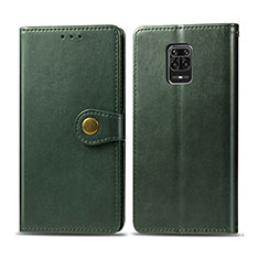 Funda de Cuero Cartera con Soporte Carcasa S05D para Xiaomi Redmi Note 9 Pro Max Verde