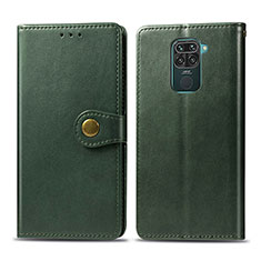 Funda de Cuero Cartera con Soporte Carcasa S05D para Xiaomi Redmi Note 9 Verde