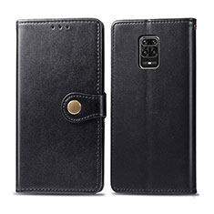 Funda de Cuero Cartera con Soporte Carcasa S05D para Xiaomi Redmi Note 9S Negro