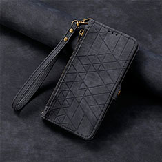 Funda de Cuero Cartera con Soporte Carcasa S06D para Apple iPhone 14 Plus Negro