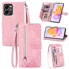 Funda de Cuero Cartera con Soporte Carcasa S06D para Huawei Honor 80 SE 5G Rosa