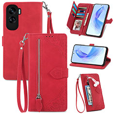 Funda de Cuero Cartera con Soporte Carcasa S06D para Huawei Honor 90 Lite 5G Rojo