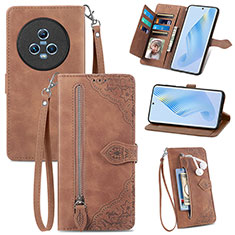 Funda de Cuero Cartera con Soporte Carcasa S06D para Huawei Honor Magic5 5G Marron