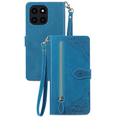 Funda de Cuero Cartera con Soporte Carcasa S06D para Huawei Honor X8b Azul