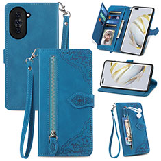 Funda de Cuero Cartera con Soporte Carcasa S06D para Huawei Nova 10 Pro Azul