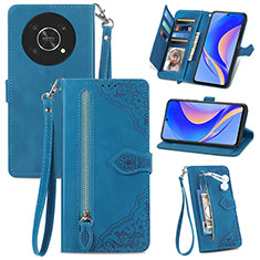 Funda de Cuero Cartera con Soporte Carcasa S06D para Huawei Nova Y90 Azul