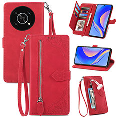 Funda de Cuero Cartera con Soporte Carcasa S06D para Huawei Nova Y90 Rojo