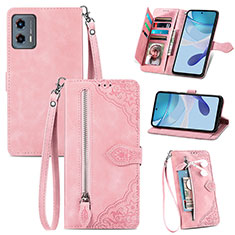 Funda de Cuero Cartera con Soporte Carcasa S06D para Motorola Moto G 5G (2023) Rosa