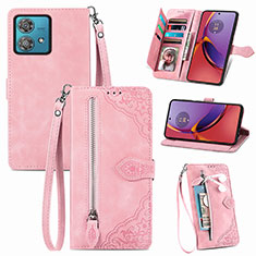 Funda de Cuero Cartera con Soporte Carcasa S06D para Motorola Moto G84 5G Rosa