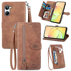 Funda de Cuero Cartera con Soporte Carcasa S06D para Realme 10 4G Marron