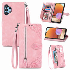 Funda de Cuero Cartera con Soporte Carcasa S06D para Samsung Galaxy A32 4G Rosa