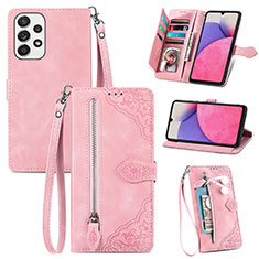 Funda de Cuero Cartera con Soporte Carcasa S06D para Samsung Galaxy A33 5G Rosa