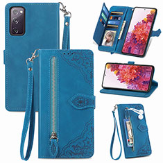 Funda de Cuero Cartera con Soporte Carcasa S06D para Samsung Galaxy S20 FE (2022) 5G Azul