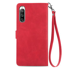 Funda de Cuero Cartera con Soporte Carcasa S06D para Sony Xperia 10 IV Rojo