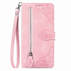 Funda de Cuero Cartera con Soporte Carcasa S06D para Vivo Y02S Rosa