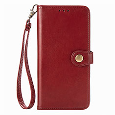 Funda de Cuero Cartera con Soporte Carcasa S06D para Xiaomi Mi 10i 5G Rojo