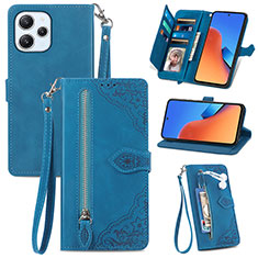 Funda de Cuero Cartera con Soporte Carcasa S06D para Xiaomi Redmi 12 4G Azul